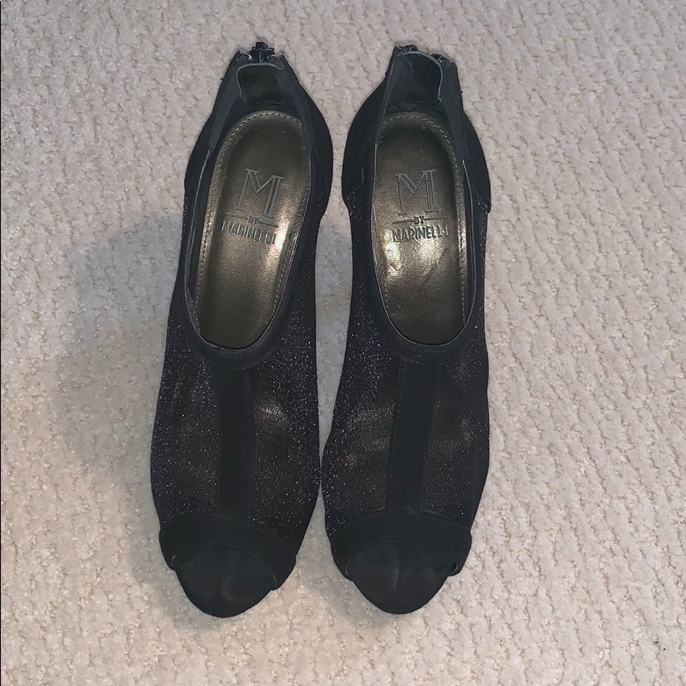 M By Marinelli Black Whispy Heels View 3